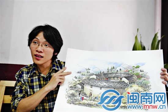 小施和他的作品，安溪龍涓土堡