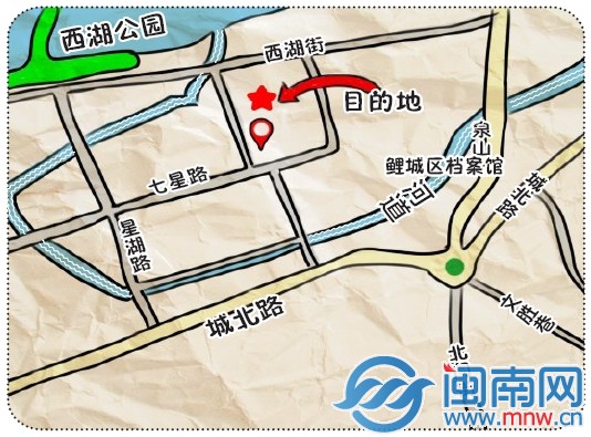 讀者們可由路線圖引領前往鯉城區(qū)檔案館