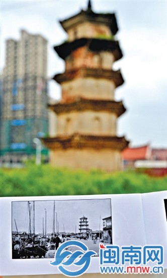 1931年的白塔周邊一片繁華，如今的白塔下雜草叢生