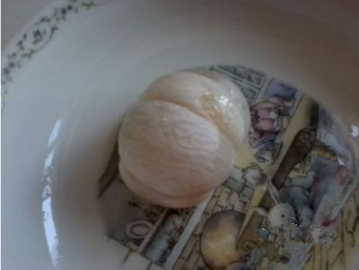 果肉掏出來