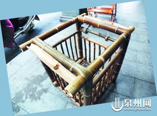蔡師傅的竹制品小孩座椅