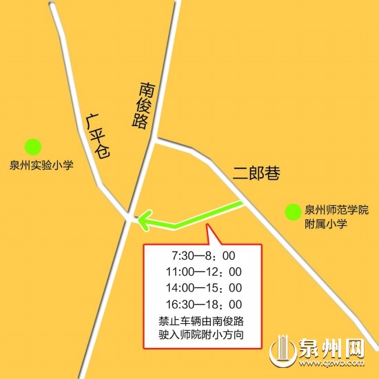 泉州師院附小周邊車(chē)輛出入方式有變